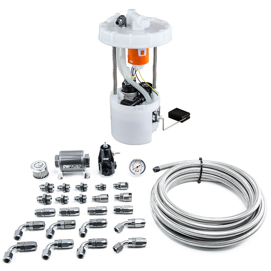 DEATSCHWERKS 9-401-607-7041 DW400 PUMP MODULE + RETURN KIT SS CPE FOR 8TH GEN 2006-11 HONDA CIVIC SI K20