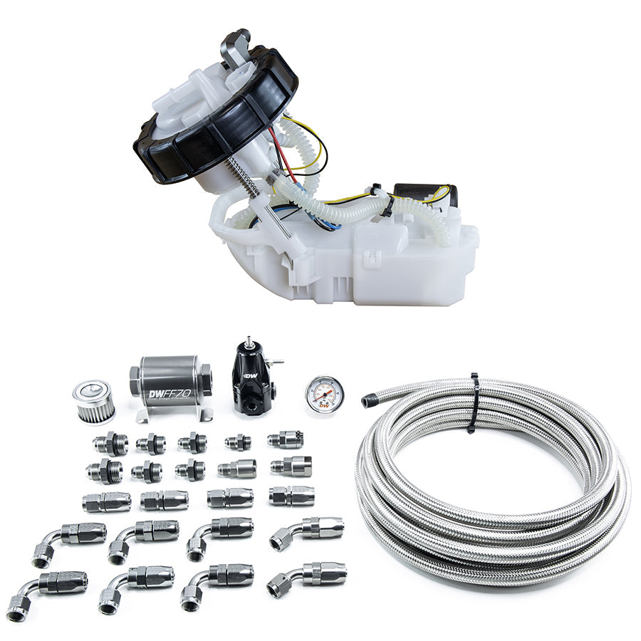 DEATSCHWERKS 9-401-607-7040 DW400 PUMP MODULE + RETURN KIT SS CPE FOR 7TH GEN 2001-05 HONDA CIVIC/ACURA RSX