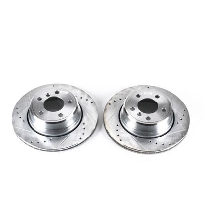 PowerStop Power Stop 02-06 BMW X5 Rear Evolution Drilled & Slotted Rotors - Pair