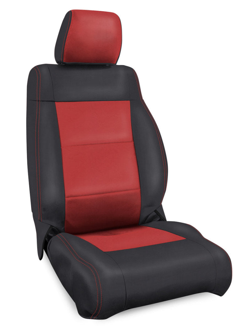 PRP Seats PRP 11-12 Jeep Wrangler JK Front Seat Covers/2 door or 4 door (Pair) - Black/Red