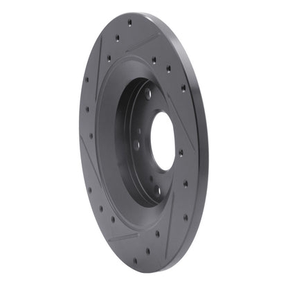 R1 Concepts R1 00-09 Honda S2000 Rear Right Drilled & Slotted Black Brake Rotor