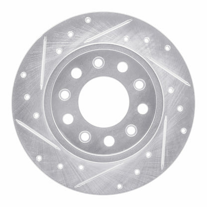 R1 Concepts R1 13-16 Dodge DART Rear Left Drilled & Slotted Silver Brake Rotor