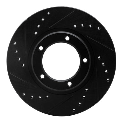 R1 Concepts R1 95-04 Toyota Tacoma Front Left Drilled & Slotted Black Brake Rotor