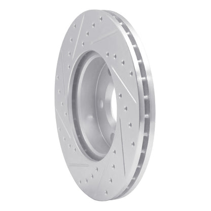 R1 Concepts R1 96-00 Volkswagen EuroVan Front Right Drilled & Slotted Silver Brake Rotor