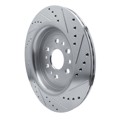 R1 Concepts R1 21-25 Jeep Grand Wagoneer L Rear Left Drilled & Slotted Silver Brake Rotor