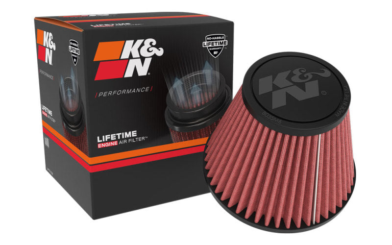 K&N Engineering K&N Universal Tapered Filter 3.156 Flange ID x 5.781in Base OD x 3.5in Top OD x 4.531in Height