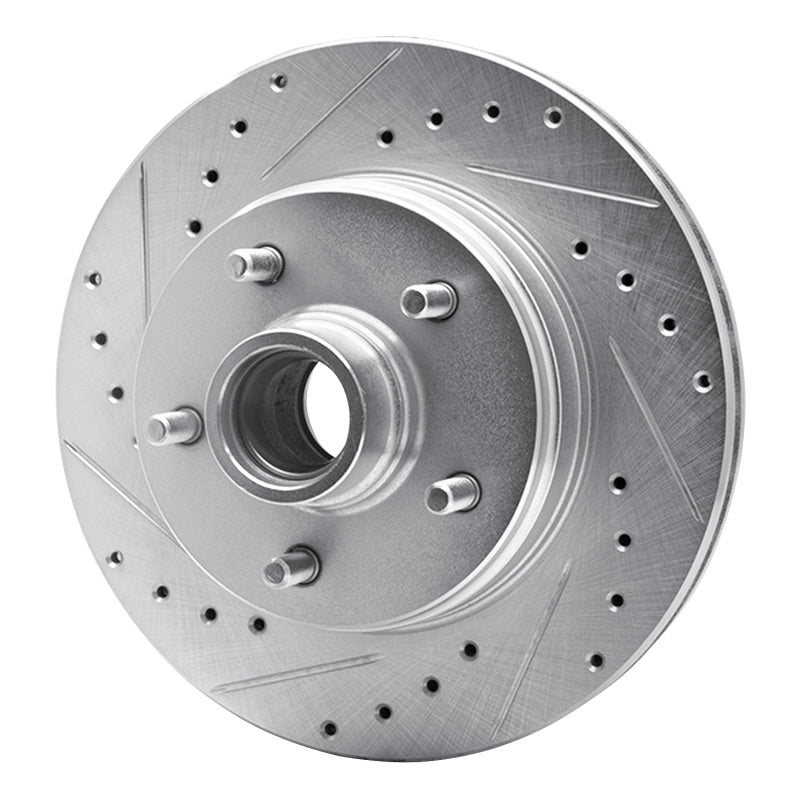 R1 Concepts R1 90-02 Chevrolet ASTRO Front Left Drilled & Slotted Silver Brake Rotor