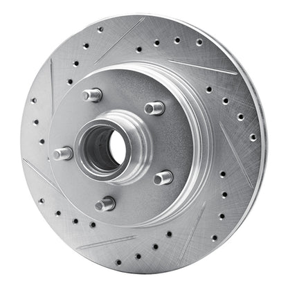R1 Concepts R1 90-02 Chevrolet ASTRO Front Left Drilled & Slotted Silver Brake Rotor