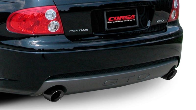 CORSA Performance Corsa 05-06 Pontiac GTO 6L V8 2.5in Sport Cat-Back Exhaust + XPipe w/Dual Exit Single 4in BlackTips