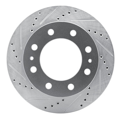 R1 Concepts R1 01-25 Chevrolet Express 3500 Front Left Drilled & Slotted Silver Brake Rotor