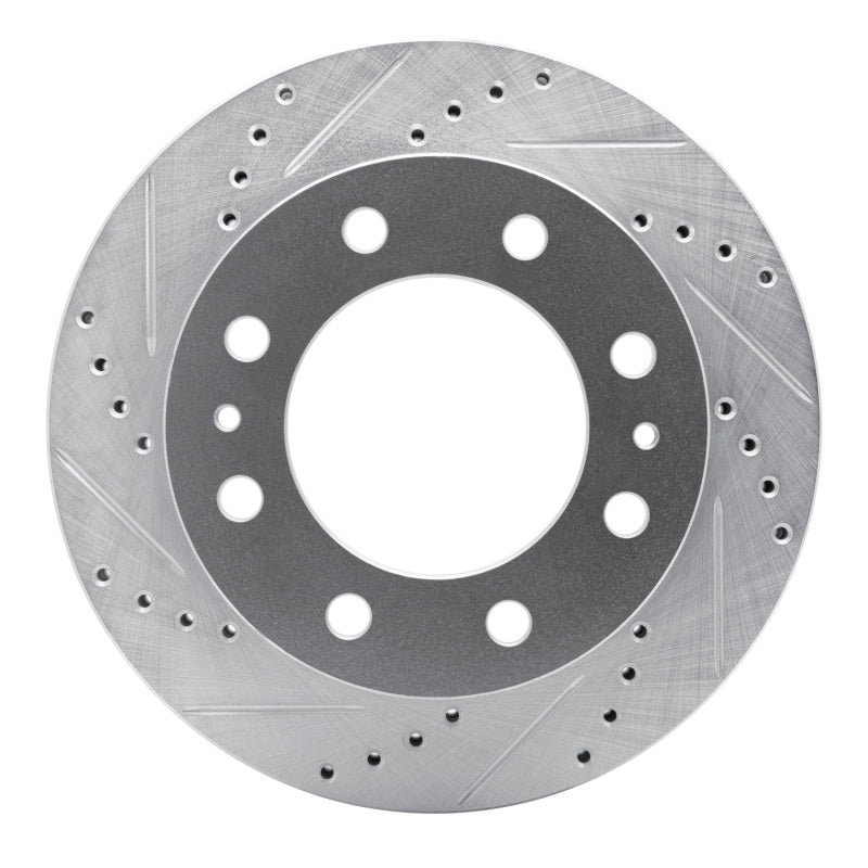 R1 Concepts R1 68-75 Ford F-250 2WD (Excl Super Duty) Front Left Drilled & Slotted Silver Brake Rotor
