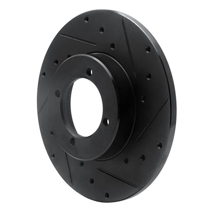 R1 Concepts R1 74-78 Nissan 260Z Front Right Drilled & Slotted Black Brake Rotor