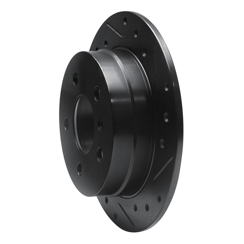 R1 Concepts R1 06-11 Mercedes-Benz B200 Rear Right Drilled & Slotted Black Brake Rotor