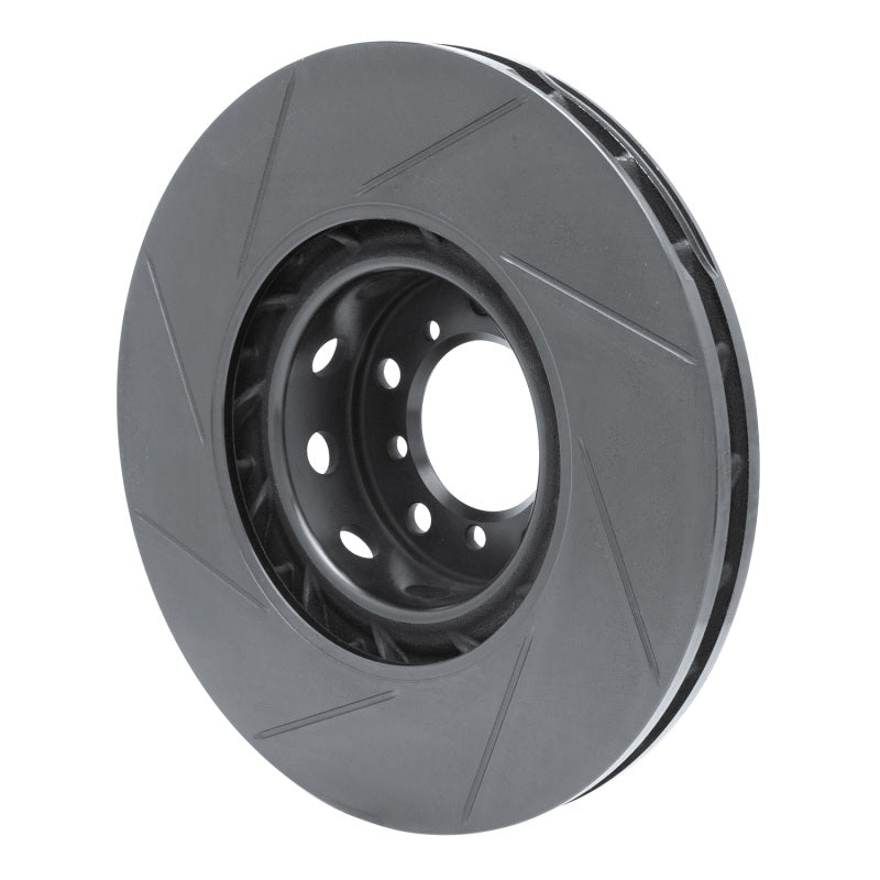 R1 Concepts R1 00-03 BMW M5 Left Front Slotted Black Brake Rotor