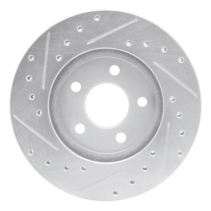 R1 Concepts R1 95-00 Chrysler CIRRUS Front Right Drilled & Slotted Silver Brake Rotor
