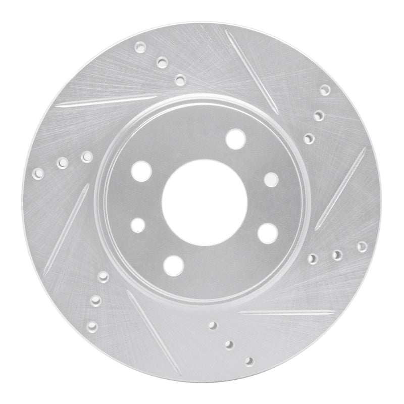 R1 Concepts R1 09-19 Dodge Vision (Mexico) Front Right Drilled & Slotted Silver Brake Rotor