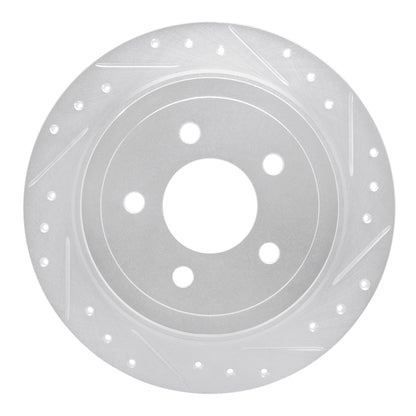 R1 Concepts R1 03-05 Ford Explorer Sport Rear Right Drilled & Slotted Silver Brake Rotor