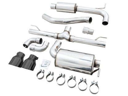 AWE Tuning 2022 VW GTI MK8 Touring Edition Exhaust - Diamond Black Tips