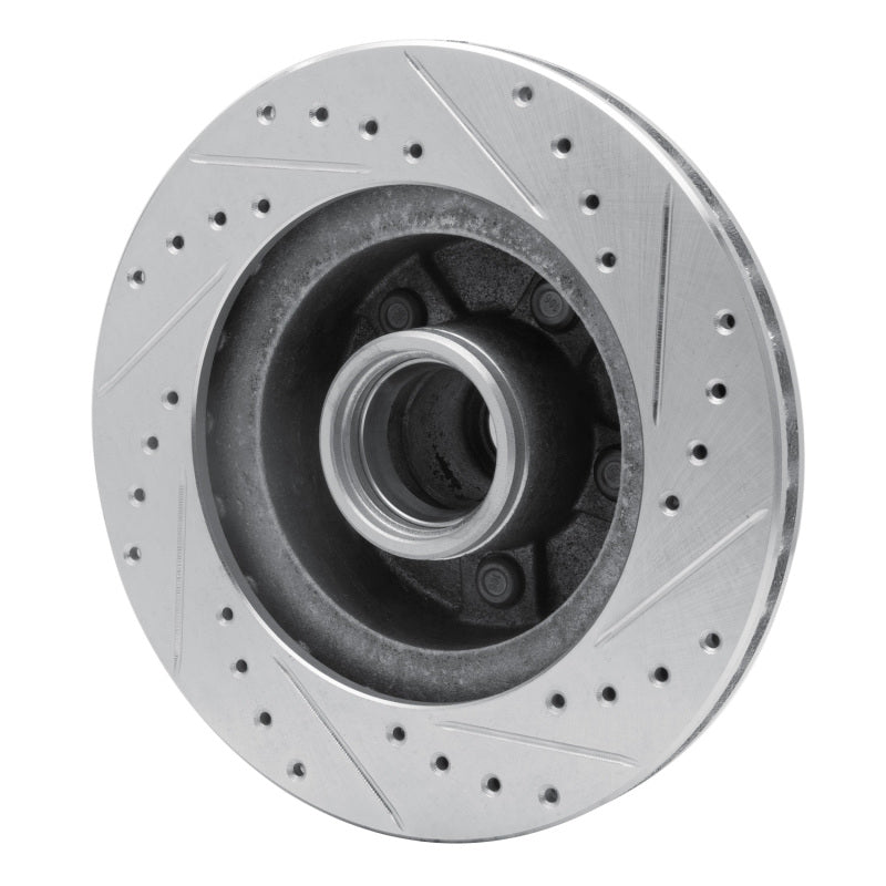 R1 Concepts R1 1987-1990 Dodge Dakota RWD Front Left Drilled & Slotted Silver Brake Rotor
