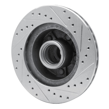 R1 Concepts R1 1987-1990 Dodge Dakota RWD Front Left Drilled & Slotted Silver Brake Rotor