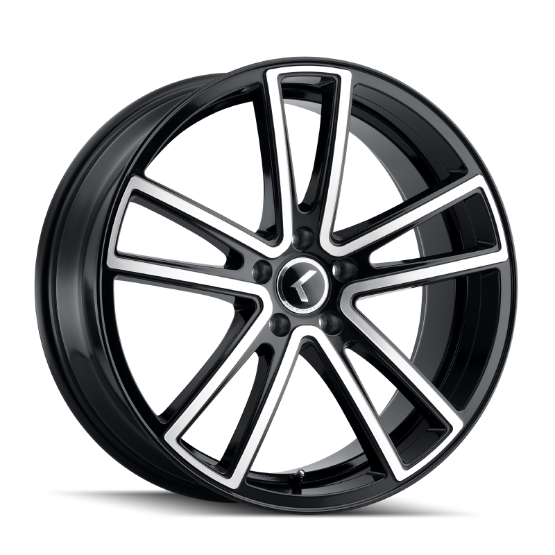 Kraze Wheels Kraze KR190 Lusso 22x8.5 / 5x114.3 BP / 38mm Offset / 72.62mm Hub Gloss Black Machined Wheel