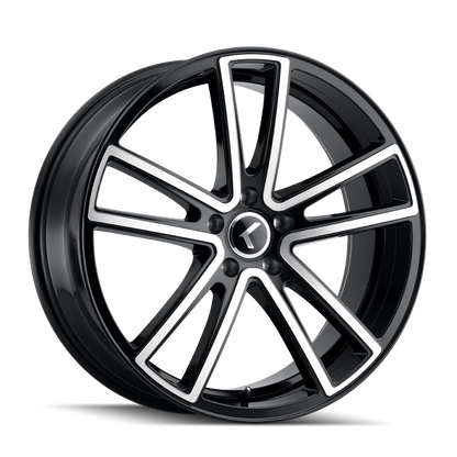 Kraze Wheels Kraze KR190 Lusso 20x8.5 / 5x115 BP / 38mm Offset / 72.62mm Hub Gloss Black Machined Wheel
