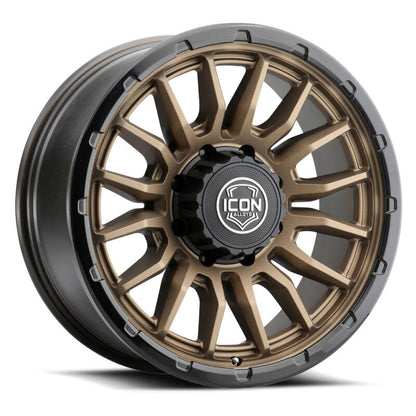 ICON Alloys Cajon 20x9 / 8x6.5 / 12mm / 5.5in BS Satin Bronze Wheel w/ GB Lip