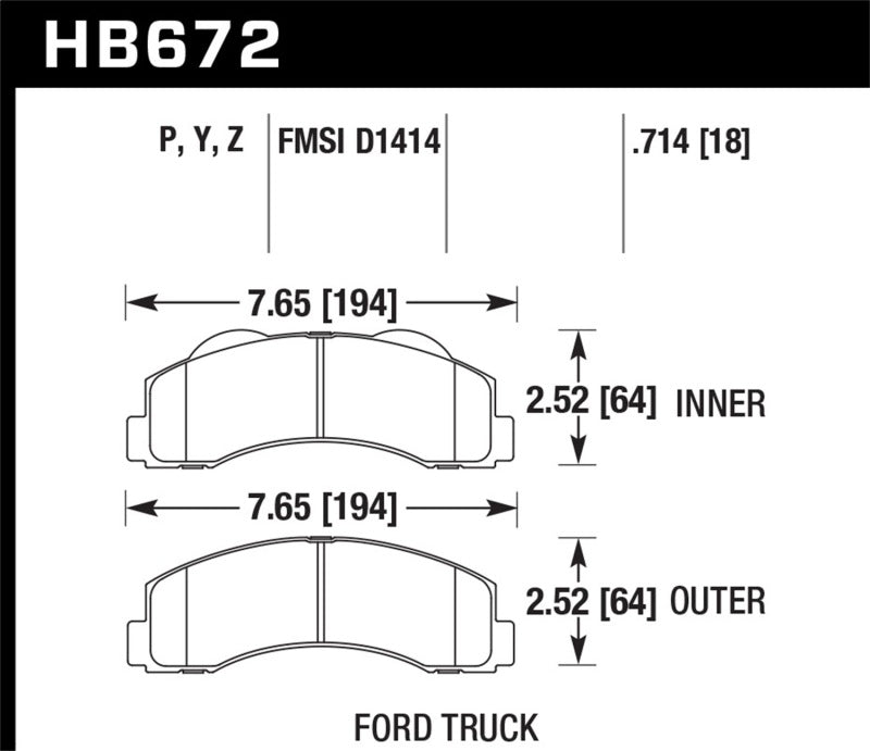 Hawk Performance Hawk 10-14 Ford F-150 Front Super Duty Brake Pads