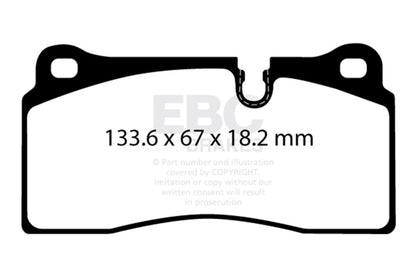 EBC 2018+ BMW M2 Competition 3.0TT Yellowstuff Rear Brake Pads