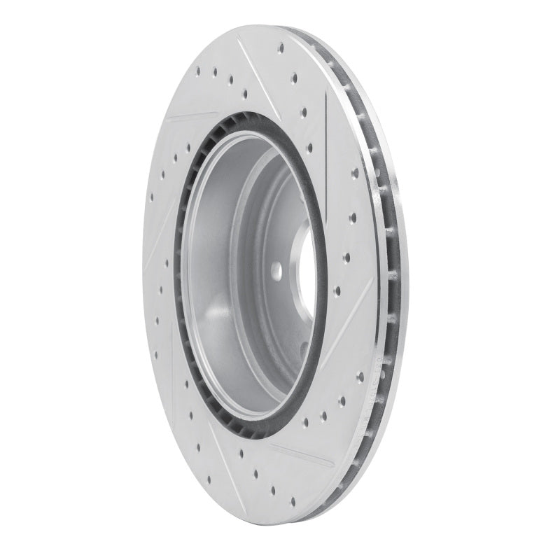 R1 Concepts R1 06-15 BMW 335I xDrive Rear Left Drilled & Slotted Silver Brake Rotor