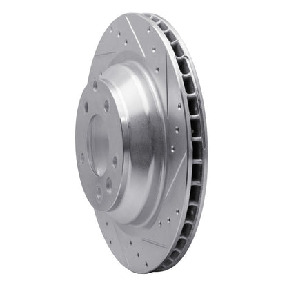 R1 Concepts R1 05-18 Porsche CAYENNE Rear Right Drilled & Slotted Silver Brake Rotor
