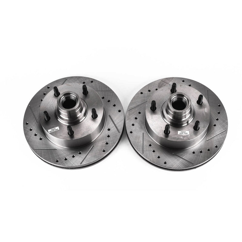 PowerStop Power Stop 2003 Ford E-150 Front Evolution Drilled & Slotted Rotors - Pair