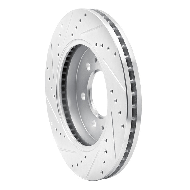 R1 Concepts R1 09-09 Ford F-150 RWD Front Right Drilled & Slotted Silver Brake Rotor