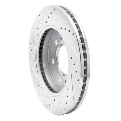 R1 Concepts R1 09-09 Ford F-150 RWD Front Right Drilled & Slotted Silver Brake Rotor