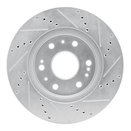 R1 Concepts R1 05-19 Chevrolet Silverado 1500 Front Left Drilled & Slotted Silver Brake Rotor