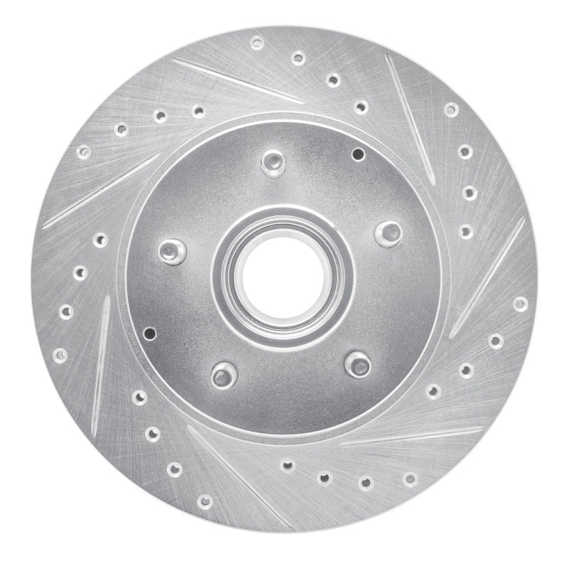 R1 Concepts R1 93-95 Chevrolet G10 Front Right Drilled & Slotted Silver Brake Rotor
