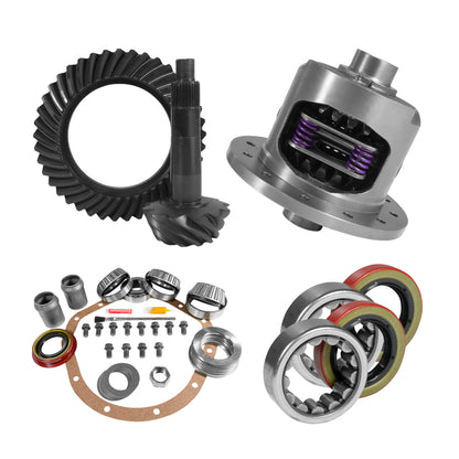 Yukon Gear & Axle Yukon Gear 8.875in GM 12T 3.73 Rear Ring & Pinion Install Kit 30 Spline Positraction Axle Bearings