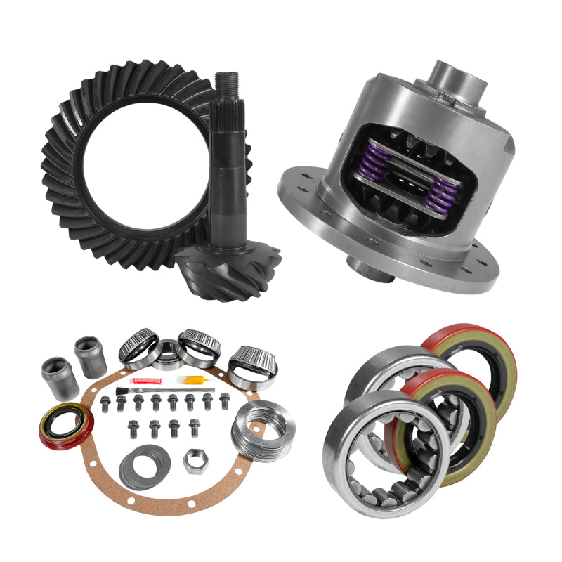Yukon Gear & Axle Yukon Gear 8.875in GM 12T 3.08 Rear Ring & Pinion Install Kit 30 Spline Positraction Axle Bearings
