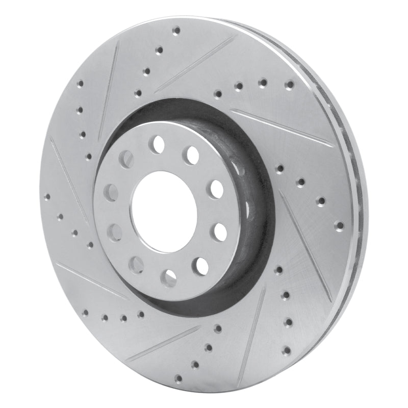 R1 Concepts R1 02-05 Volkswagen Passat (USA/Canada) Front Left Drilled & Slotted Silver Brake Rotor