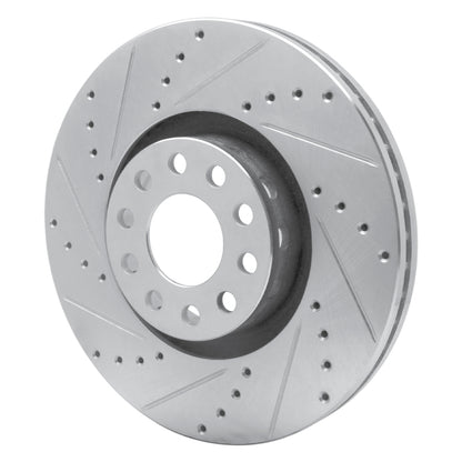 R1 Concepts R1 02-05 Volkswagen Passat (USA/Canada) Front Left Drilled & Slotted Silver Brake Rotor