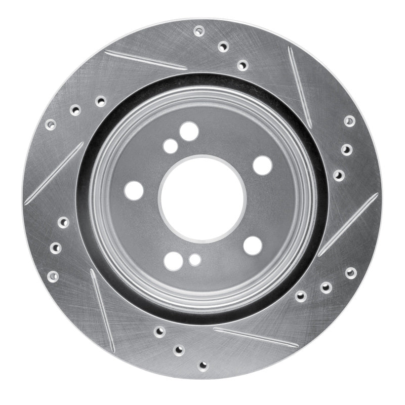 R1 Concepts R1 92-94 Mercedes-Benz 500E Rear Left Drilled & Slotted Silver Brake Rotor