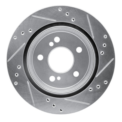 R1 Concepts R1 92-94 Mercedes-Benz 500E Rear Left Drilled & Slotted Silver Brake Rotor