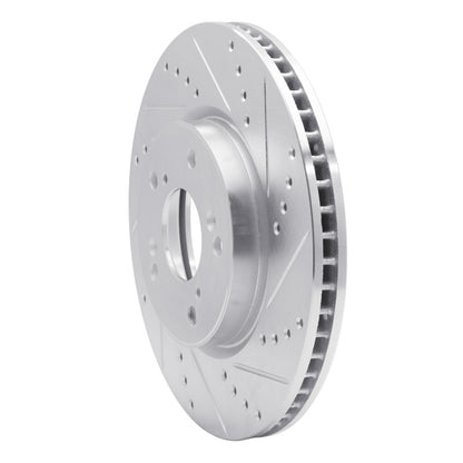 R1 Concepts R1 13-22 Honda Accord Sedan Front Right Drilled & Slotted Silver Brake Rotor