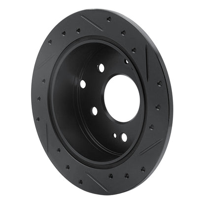 R1 Concepts R1 04-12 Mitsubishi Eclipse Rear Left Drilled & Slotted Black Brake Rotor
