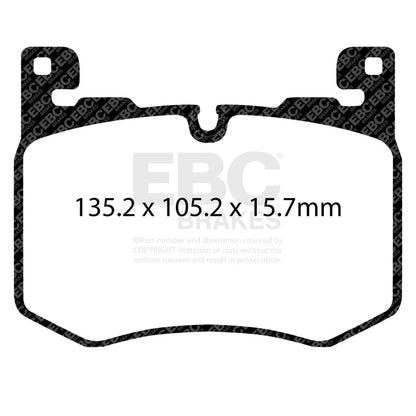 EBC 2019+ Jaguar F-Pace 5.0 Supercharged Yellowstuff Front Brake Pads