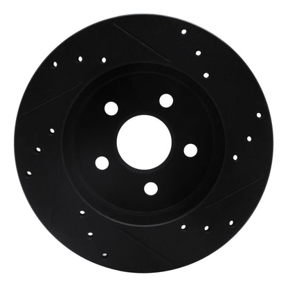 R1 Concepts R1 88-88 Pontiac Fiero Front/Rear Left Drilled & Slotted Black Brake Rotor