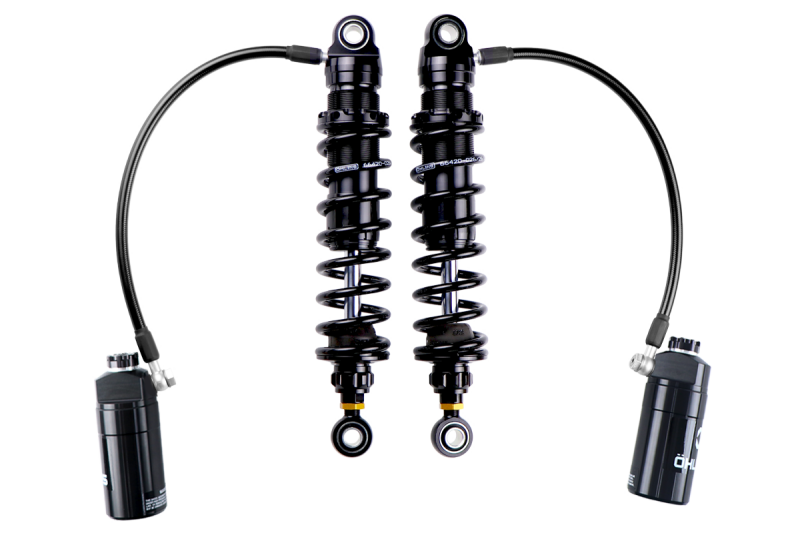 Ohlins Motorcycle USA Ohlins 14-26 Harley FL Touring STX 36 Twin Blackline 13in Blk Reservoir Shocks Min 250lb-Max 575lb