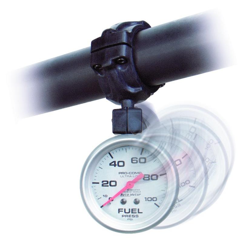 AutoMeter Gauge Mount Roll Pod For 1.75in. Roll Cage Fits 5in. Pedestal Tach Black
