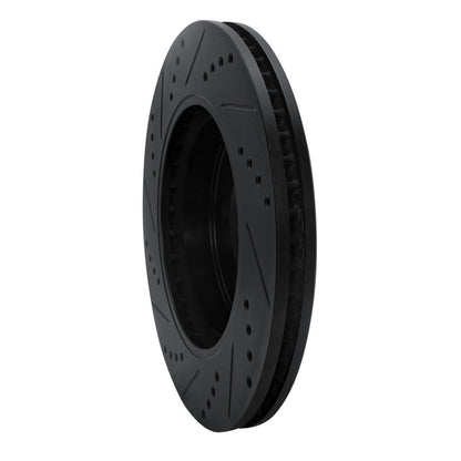 R1 Concepts R1 02-05 Ford Explorer Front Right Drilled & Slotted Black Brake Rotor