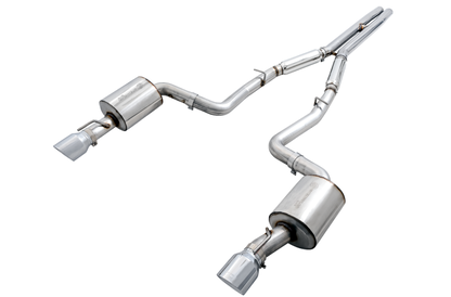 AWE Tuning 2017+ Dodge Charger 5.7L Touring Edition Exhaust - Non-Resonated - Chrome Silver Tips